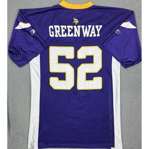 Minnesota Vikings Jersey Reebok‎ Chad Greenway #52 NFL Football Purple Sz M
